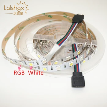 

DC12V SMD5050 Mixed Color RGBW RGB + (Warm/Cool White) RGBWW RGBCW LED Strip 5pin IP30/IP65/IP67 300 LEDs/roll 5M/roll 60leds/m