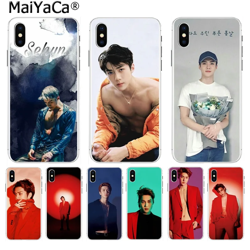 

MaiYaCa EXO sehun Luxury Hybrid phone case for Apple iPhone 8 7 6 6S Plus X XS max 5 5S SE XR Cover
