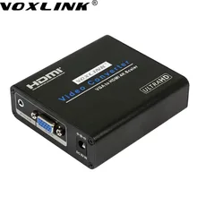 VOXLINK VGA to HDMI Scaler Converter Box 4Kx2K 1080P Output Supporting Multi-VESA Standard VGA Formats Input
