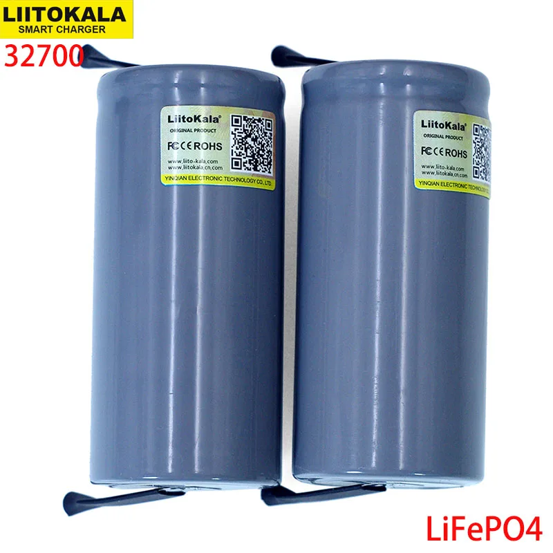 6 шт LiitoKala 3,2 V 32700 6500mAh LiFePO4 батарея 35A непрерывный разряд максимум 55A батарея высокой мощности+ никелевые листы DIY