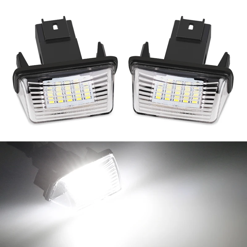 

1Pair Car LED Number License Plate Light Rear Lamp Lights White 6000K NO ERROR for PEUGEOT 206 207 306 307 for CITROEN C3 C4 C5