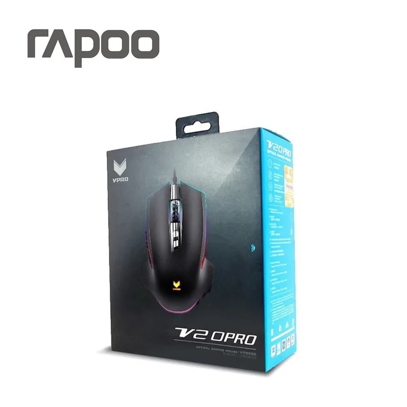 

Original Rapoo V20PRO 8000 DPI 9 Programmable Buttons Sensor PMW3325 Optical Gaming Mouse for Professional Gamer PUBG Mouse