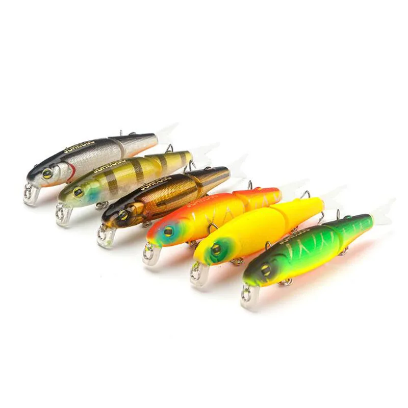 6 Pieces Jointed Minnow Fishing Lure 8g 9cm Soft Tail Swim Bait
