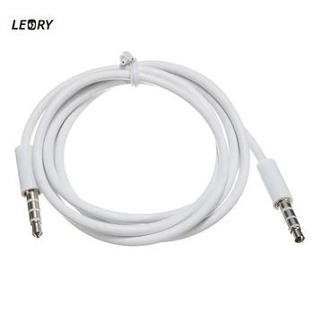 

LEORY 4 Pole 1M 3.5mm Audio Cable Male To Male Record Car Aux Audio Cord Headphone Connect Cable White