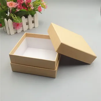 

15x15x6mm Kraft Paper Box Bracelet/Necklace Box Jewelry Box ring,necklace,earring packing /watch drive gift box100pcs/lot