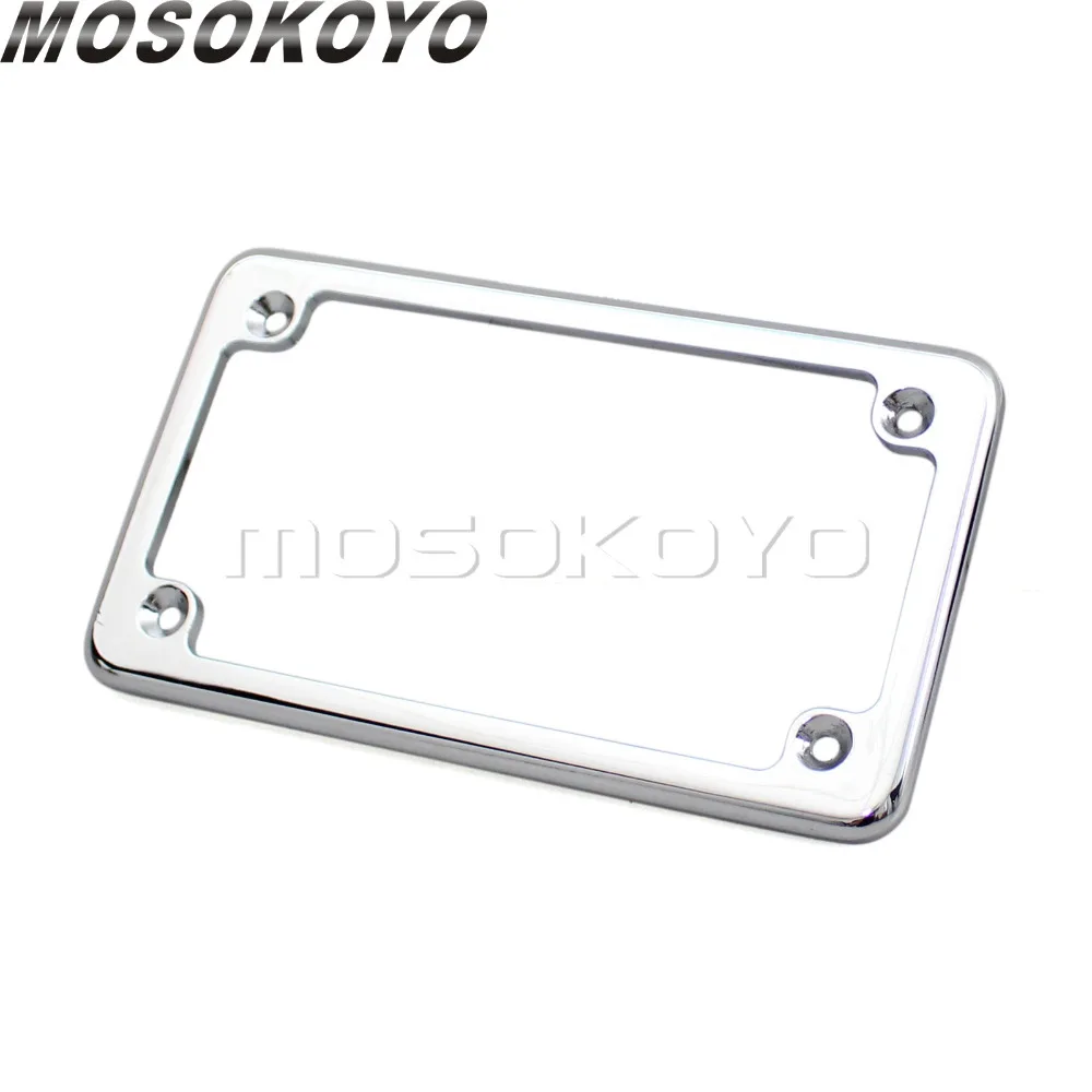 Real Stainless Steel License Plate Tag Frame for Motorcycle/Scooter/Chopper/Bike 