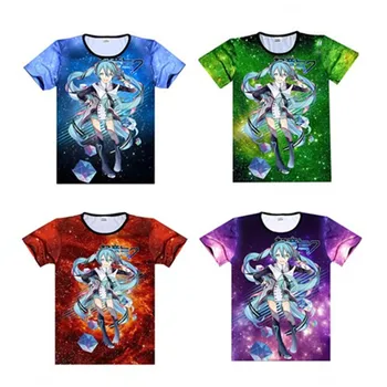 

Cosplay New Fashion Print Hatsune Miku T-shirts Anime Funny Cool Men Women Tops Tees 3D Men's Clothing Harajuku T Shirts