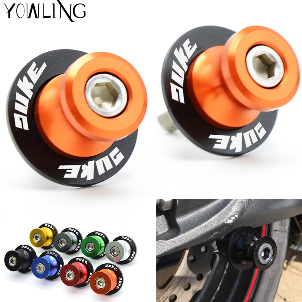 

2017 High Quality CNC M10 Motorcycle Swingarm Spools slider Orange For KTM Duke 125 200 390 690 990 Duke