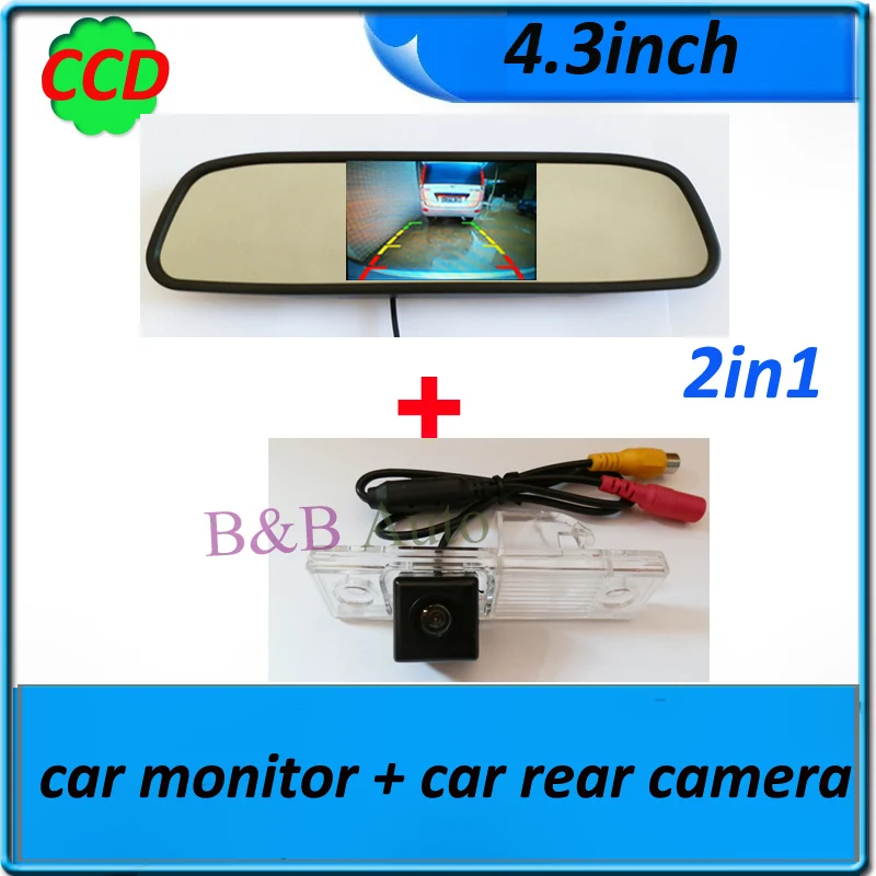 4.3" Color TFT Car Monitor mirror + Car parking backup rear Camera for