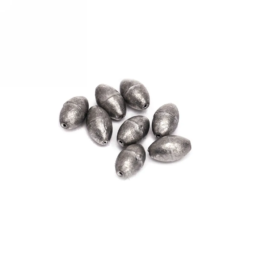 

20Pieces 0.5g Lead Sinker fishing gears with hole olive type products all for fishing accessories