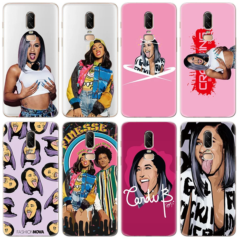 

American Rap Singer Cardi B Design Case For One Plus 6 6T 5 5T 3 Soft Fashion Phone Case For One plus 7 Pro 7Pro Coque Silicone