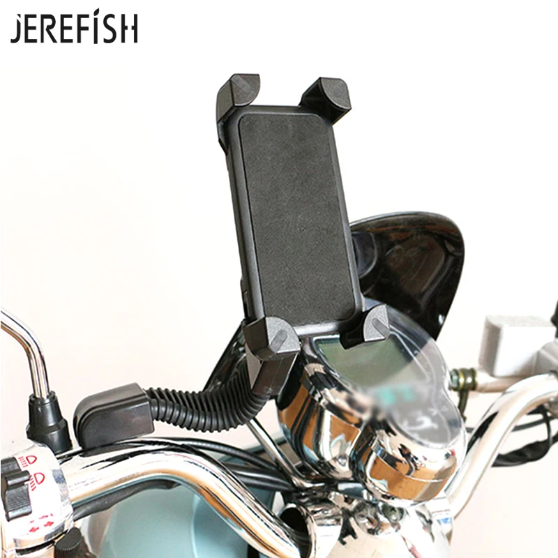 JEREFISH мотоцикл велосипедный держатель для телефона Подставка для мобильного телефона, Поддержка для iPhone все виды мобильный карманный персональный компьютер с gps MP4 gps велосипед держатель для бутылки