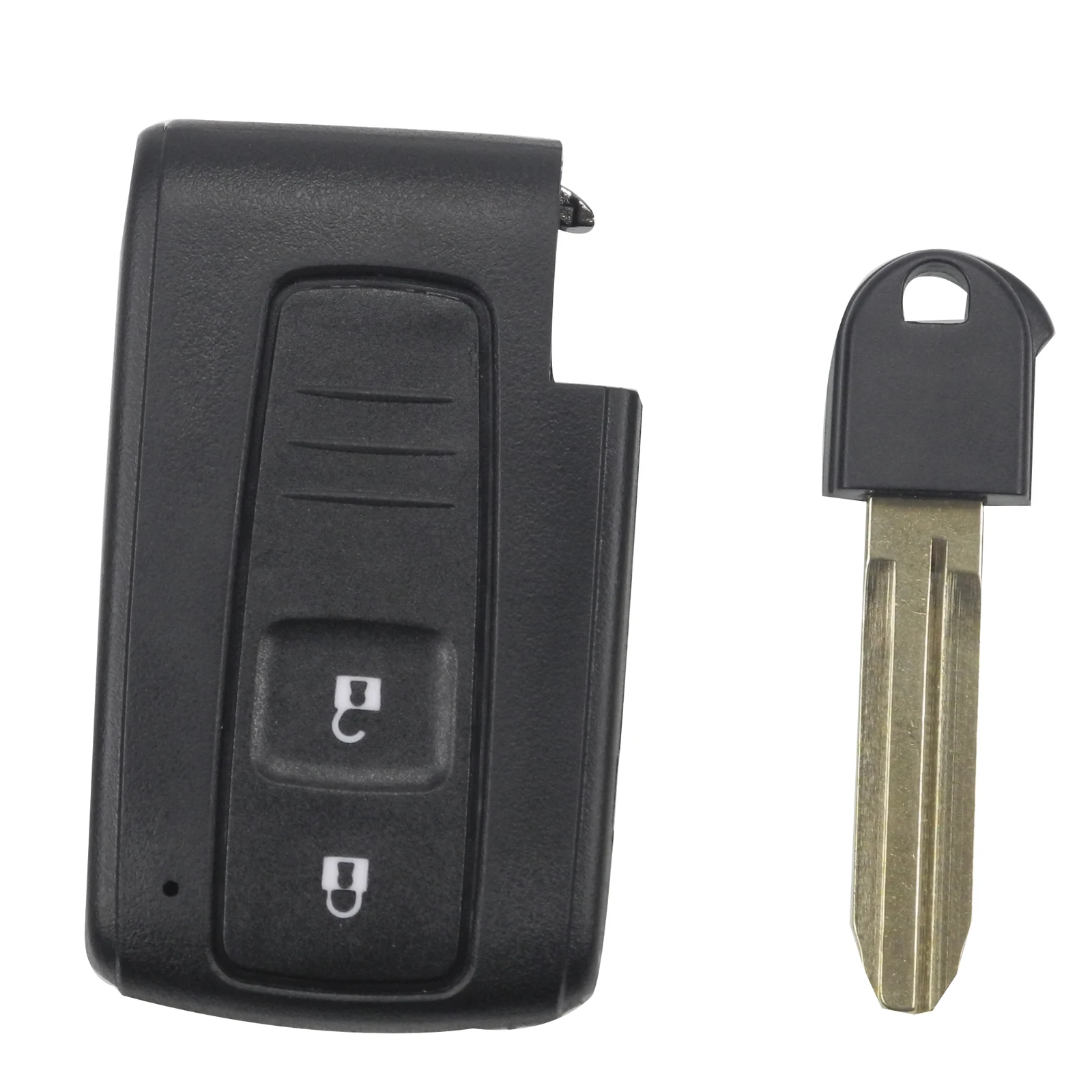 

jingyuqin 2 Buttons Remote Fob Car Key Shell Case Replacement Cover Housing For TOYOTA PRIUS COROLLA VERSO TOY43 With Samll Key