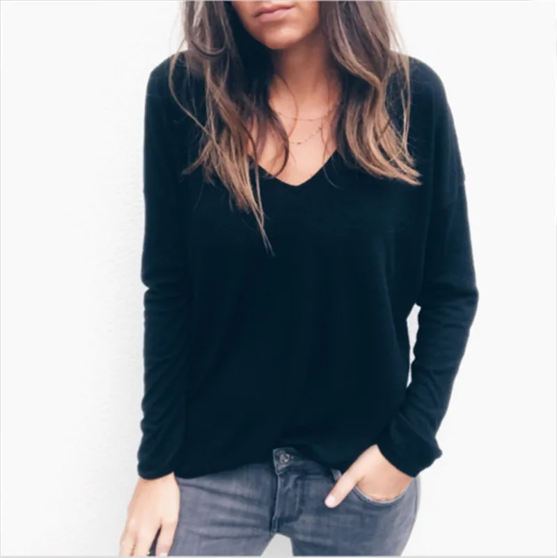 

New Fashion Women autumn Long Sleeve loose T-Shirts ladies sexy backless sheer lace floral patchwork pullovers T-shirts tops
