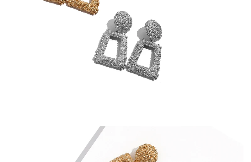 Bohemian Gold Big Drop Earrings For Women Danging 2018 Za Statement Geometry Metal Long Earings Fashion Jewelry Accessories (4)