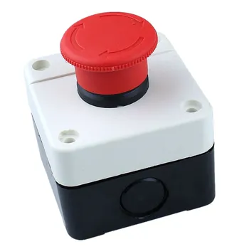 

22MM emergency stop push button switch NO+NC scram Waterproof control box