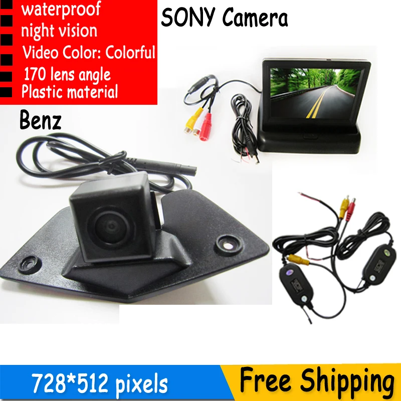 

FUWAYDA Waterproof Car front view Camera 4.3 Inch LCD Monitor For Benz Mercedes Vito Viano A B C E G GL SLK GLK SL R GLA CL CLA
