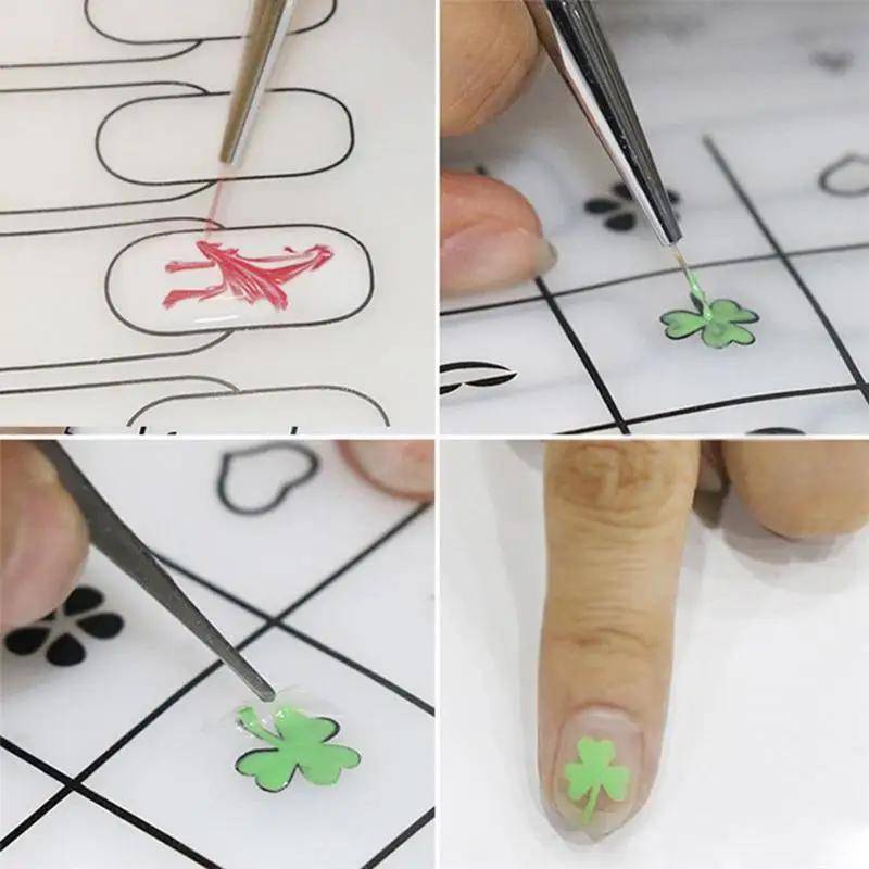 

1Pcs Silica Gel Nail Polish Filling Plate Manicure Table Nail Form Tips Silicone Mat Nail Art Color Display Nails Accessoires