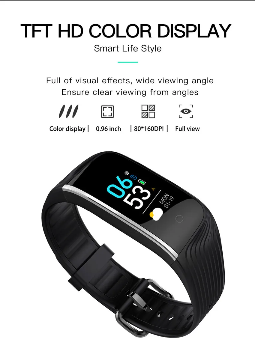 ASKMEER S4 Smart Wristband Bracelet IP68Waterproof Multi Sport Mode Smart Fitness Tracker Color Screen Dynamic Smart Health Bracelet (5)