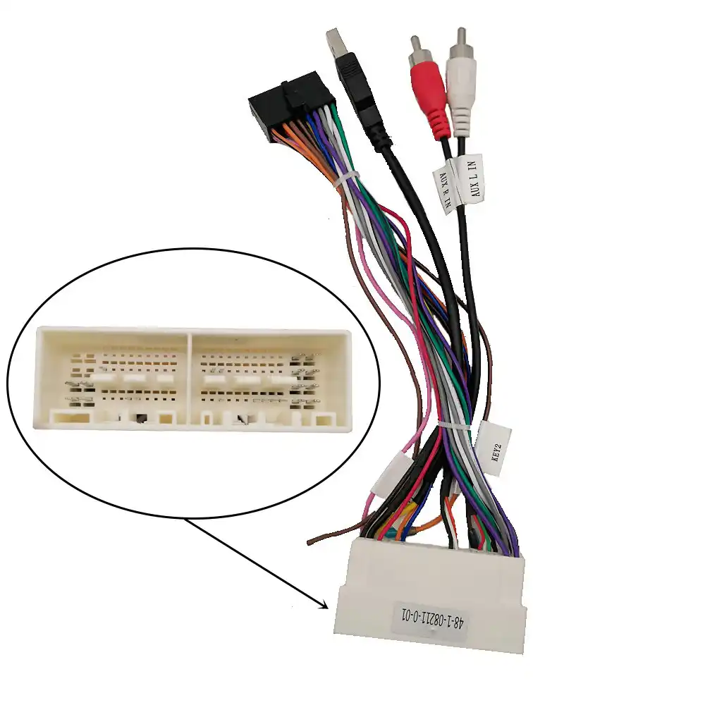 Klyde Power Harness with Canbus Decoder Box For KIA Hyundai Car Radio
