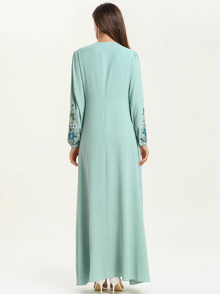 Мусульманское платье-кафтан арабский DubaiIndonesia марокканский кафтан Ближний Восток абайя Пакистанская Марокко повседневные платья
