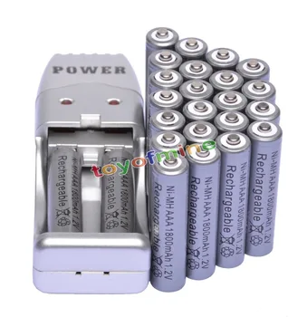 

24x AAA 3A Grey Color 1.2V Ni-MH 1800mAh Rechargeable Battery + USB Charger