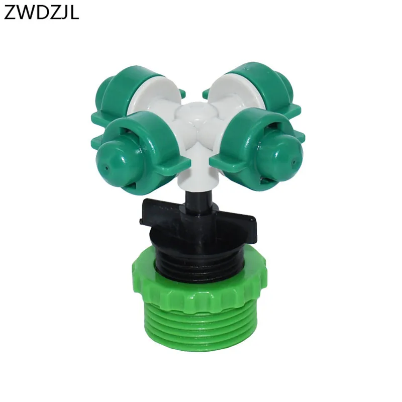

Irrigation cross Atomizing nozzle 1/2 mist spray nozzle 3/4 Drippers Sprinkler water mist sprinkler Drip System adapter 25pcs