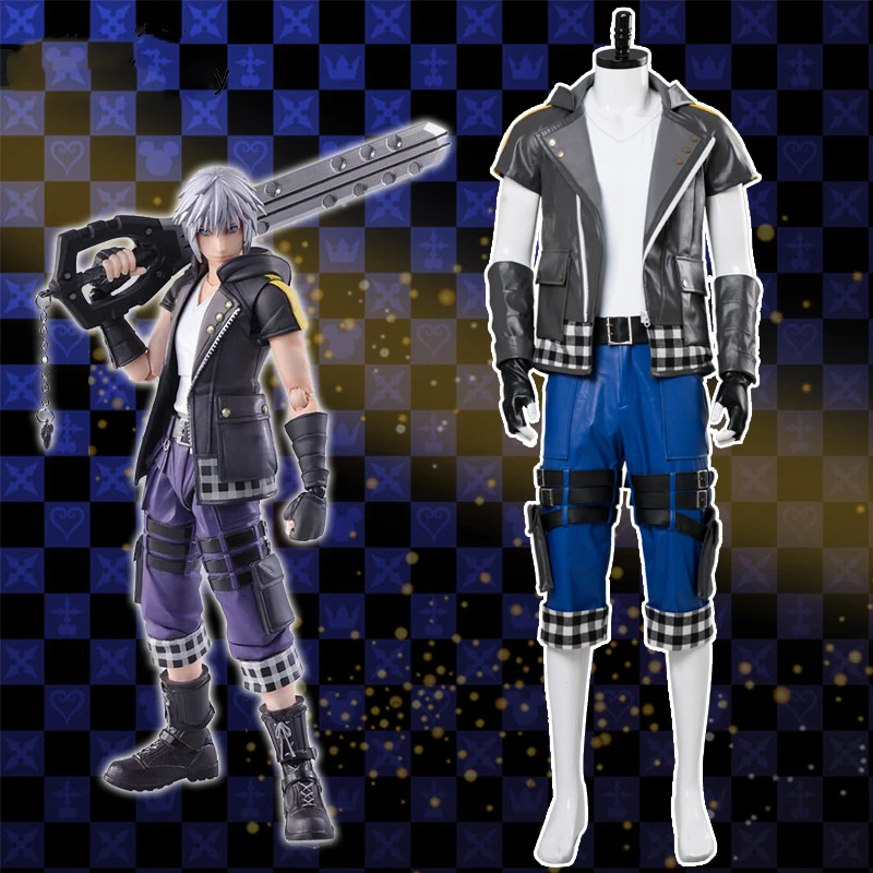 Униформа Рику из аниме Kingdom Hearts III 3 наряд боевой костюм для взрослых и мужчин