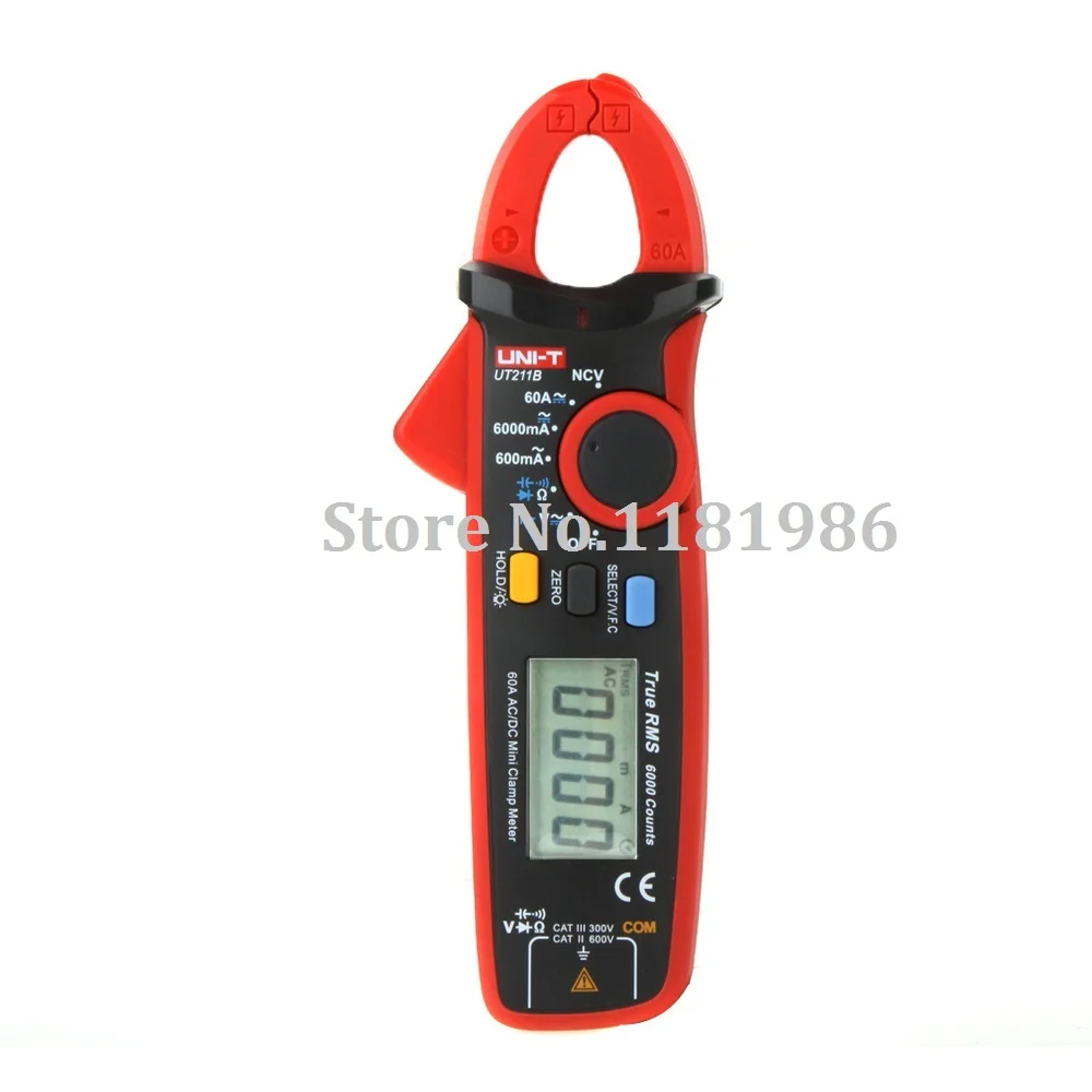 

UNI-T UT211B 60A High Resolution LCD True RMS Clamp Meters w/ V.F.C. NCV Test & Zero Mode Multifunction Multimetro Amperimertro