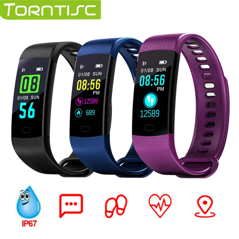 

Torntisc Y5 Smart Band IP67 waterproof Heart Rate Fitness bracelet with Blood Pressure oxygen Monitor pedometer Activity Tracker