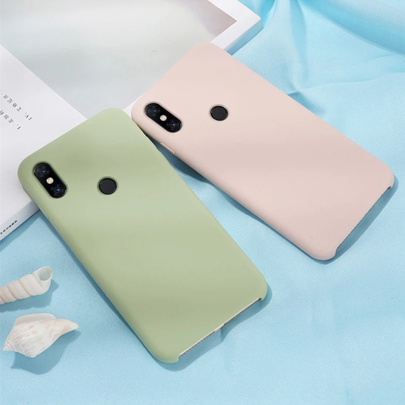 Официальный жидкий силиконовый чехол ярких цветов для Xiao mi Red mi S2 4X5 5A 6A Note 4X mi 6 8 9, полностью защитный резиновый чехол для мобильного телефона