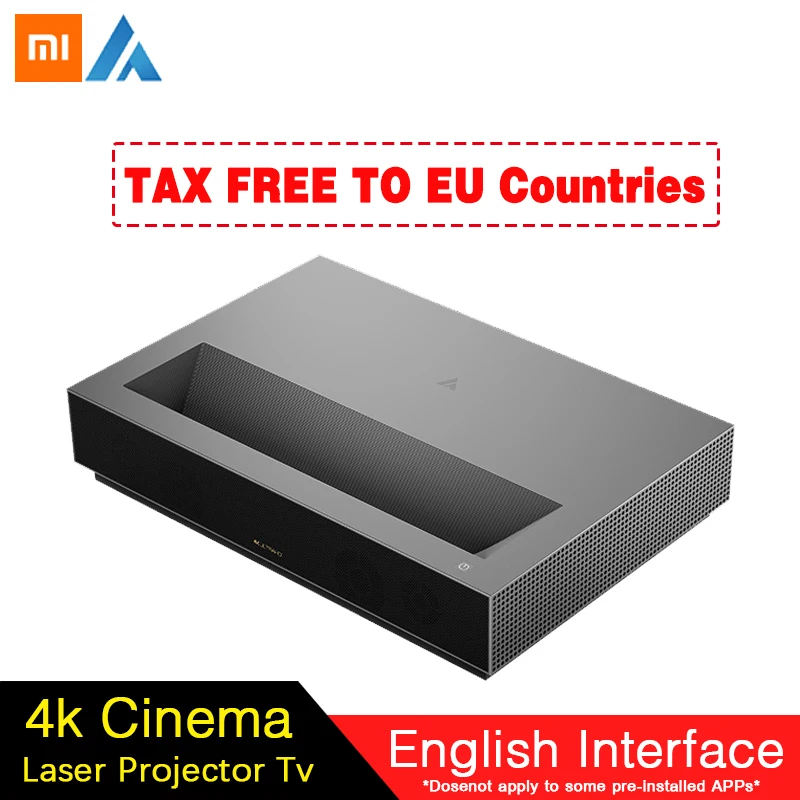 Xiaomi Fengmi 4k Laser Projector Cinema 150 Inch ALPD Light Source 4K 3D 2GB 64GB bluetooth 4.0 MIUI TV Projector Speaker