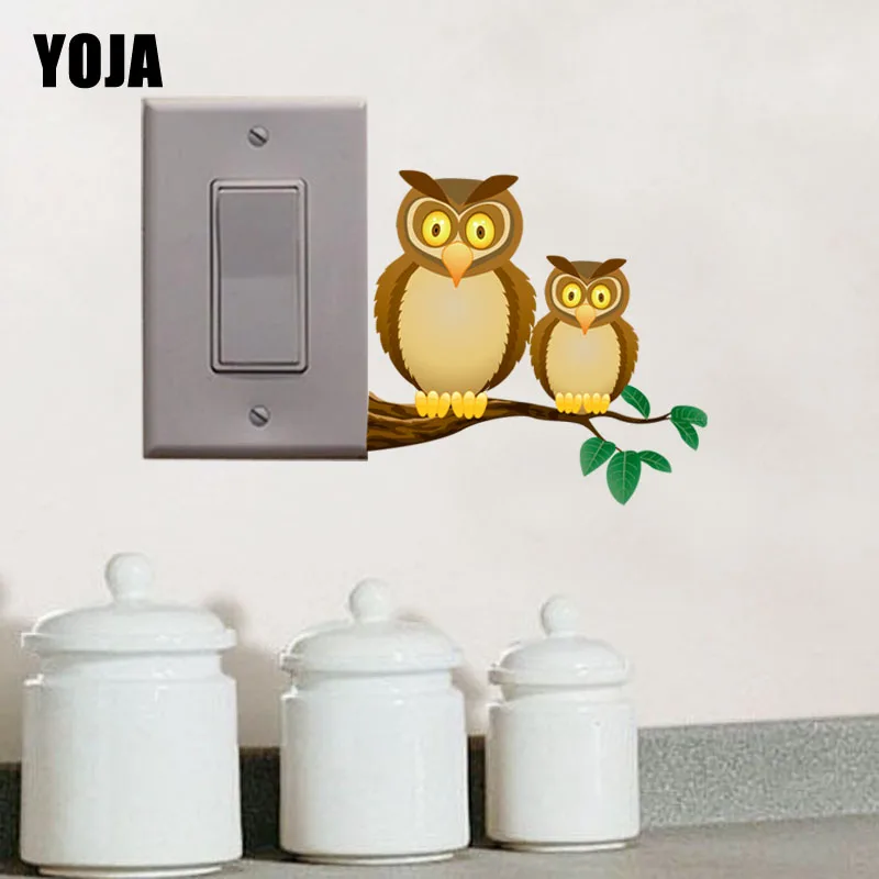

YOJA Interesting Branches Of The Owl Sticker Switch Personalized Living Room Bedroom Wall Colored Decor 10SS0083