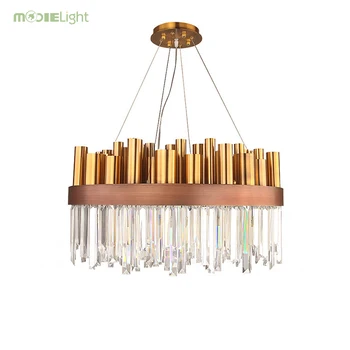 

Modern Popular Crystal Chandelier Lighting Lustre Cristal Chandelier Hanging Light Gold Finish E12/E14 110V/220V CE/KC Certified