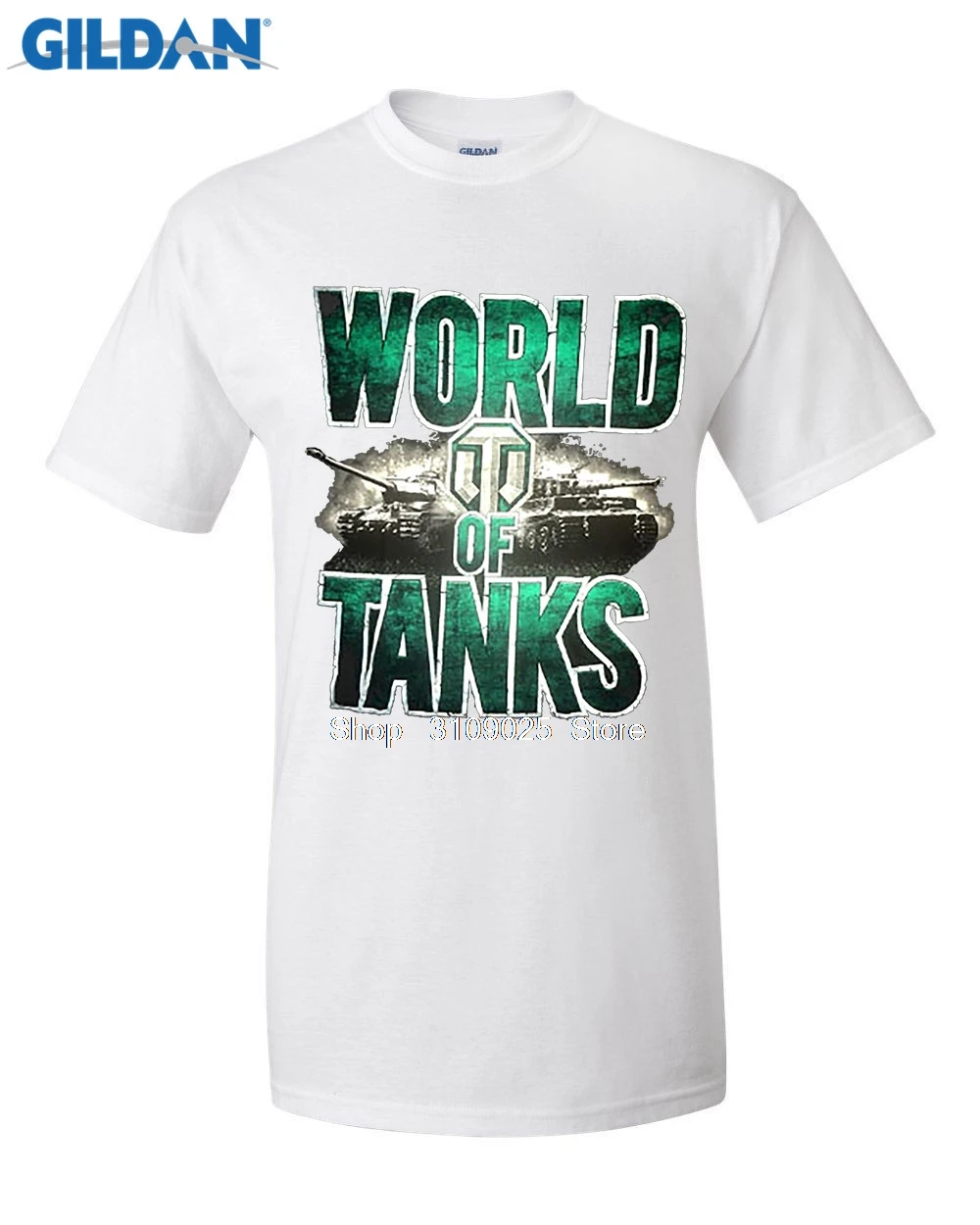 GILDAN летняя брендовая одежда World Of Tank Футболка мужская черная hD принт хлопковая
