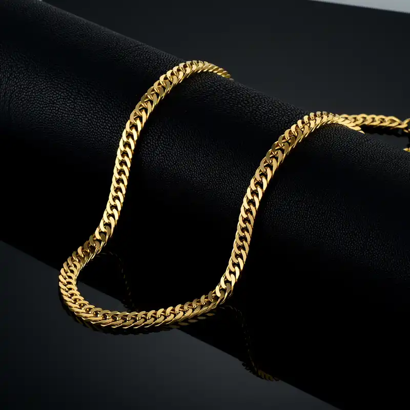 Vintage Long Gold Chain For Men Chain Necklace New Trendy Gold Color Stainless Steel Thick Bohemian Jewelry Colar Male Necklaces Long Gold Chain Gold Chain For Mengold Chain Aliexpress
