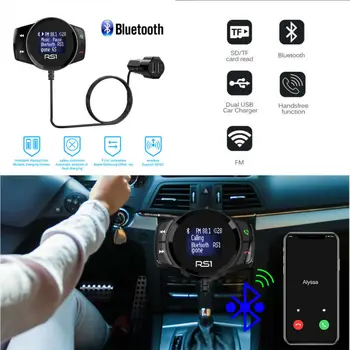 

FM Transmitter Aux Modulator Bluetooth Handsfree Car Kit Car Audio MP3 Player with 3.1A Quick Charge Dual USB Car Charger