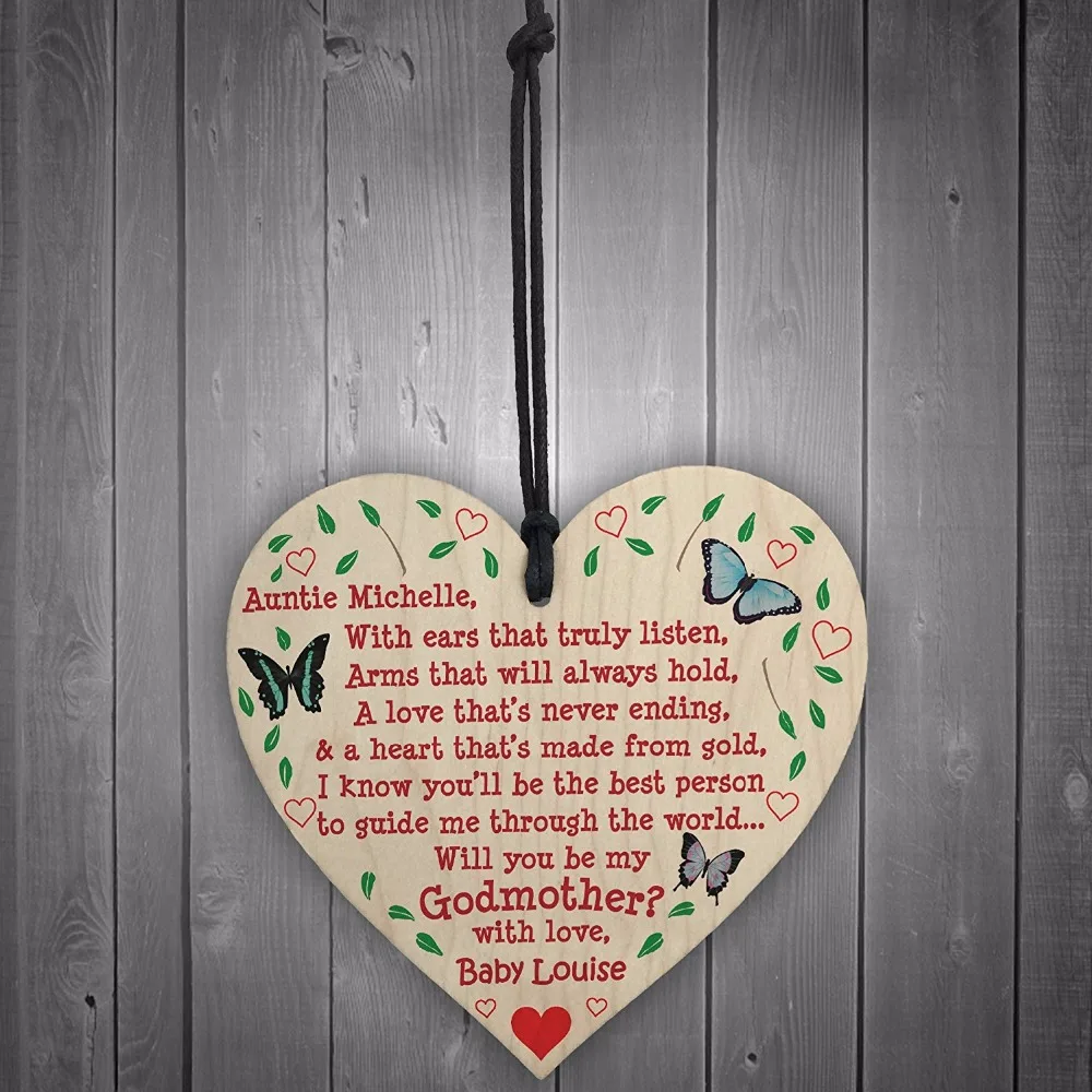 4-Meijiafei-Will-You-Be-My-Godmother-Personalised-Wooden-Hanging-Heart-Cute-Love-Gift-Sign-Leave-custom