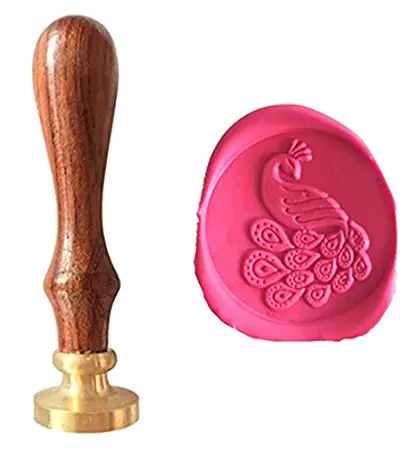Vintage Peacock Crown Custom Picture Wedding Invitation Wax Seal Sealing Stamp Handle Set | Дом и сад