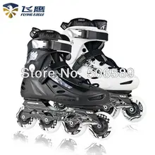 Взрослые в ролик коньки катание на коньках BKB B3 белый и черный полёт eagle