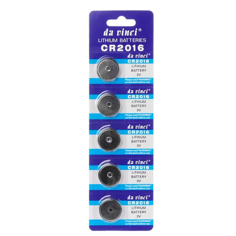 

5PCS Button Battery CR2016 3V Lithium Cell Coin Batteries LM2016 BR2016 DL2016 Watch Electronic Promotion Toy Remote