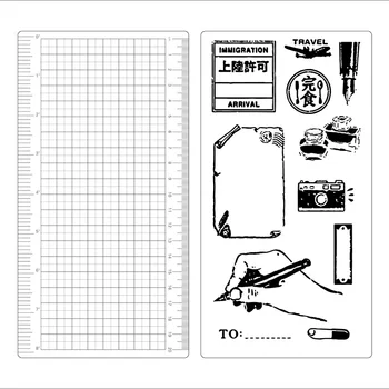 

Vintage Label Theme Paper Board Ruler Note For Writing Pad Isolated Board 1 Piece Suit For TN Journal