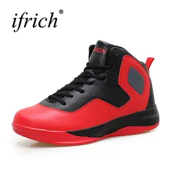 2016 БОЛЬШОЙ Размеры баскетбольная спортивная обувь с высоким берцем износостойкая Баскетбол дышащие кроссовки баскетбол обувь красный