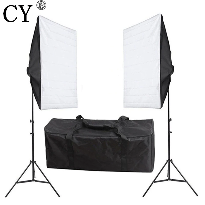 

110V Photo Studio Photography Continuous Lighting Kits 20W LED Bulbs*8+Softbox*2+4in1 Bulb Socket*2 +Light Stand*2+Carry Bag