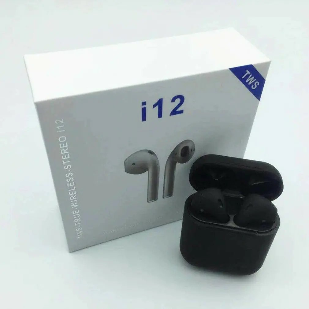 

i12 tws Wireless Earphone Stereo Earbud Headset With Charging Box IN-ear phone For Smart Phone