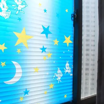 

Stained Privacy Window film sticker bird Opaque blue blinds Glass Sticker kid's room self-adhesive film Home Decorative 60x200cm