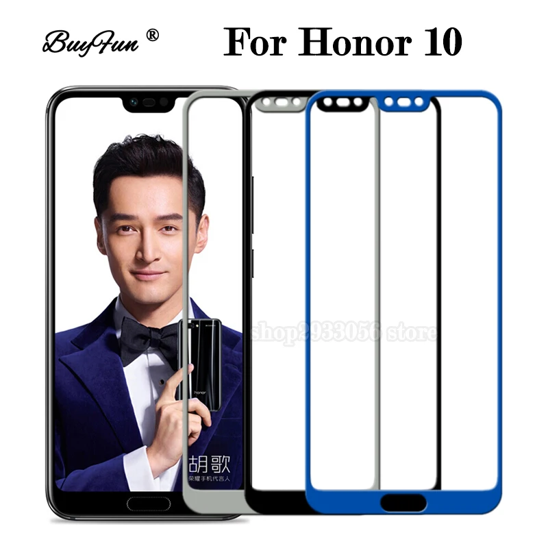 

Protective Glass On The Honor 10 Tempered Glas For Huawei Honor10 Glass Full Cover Screen Protector Blue Gray Protection Film 9H