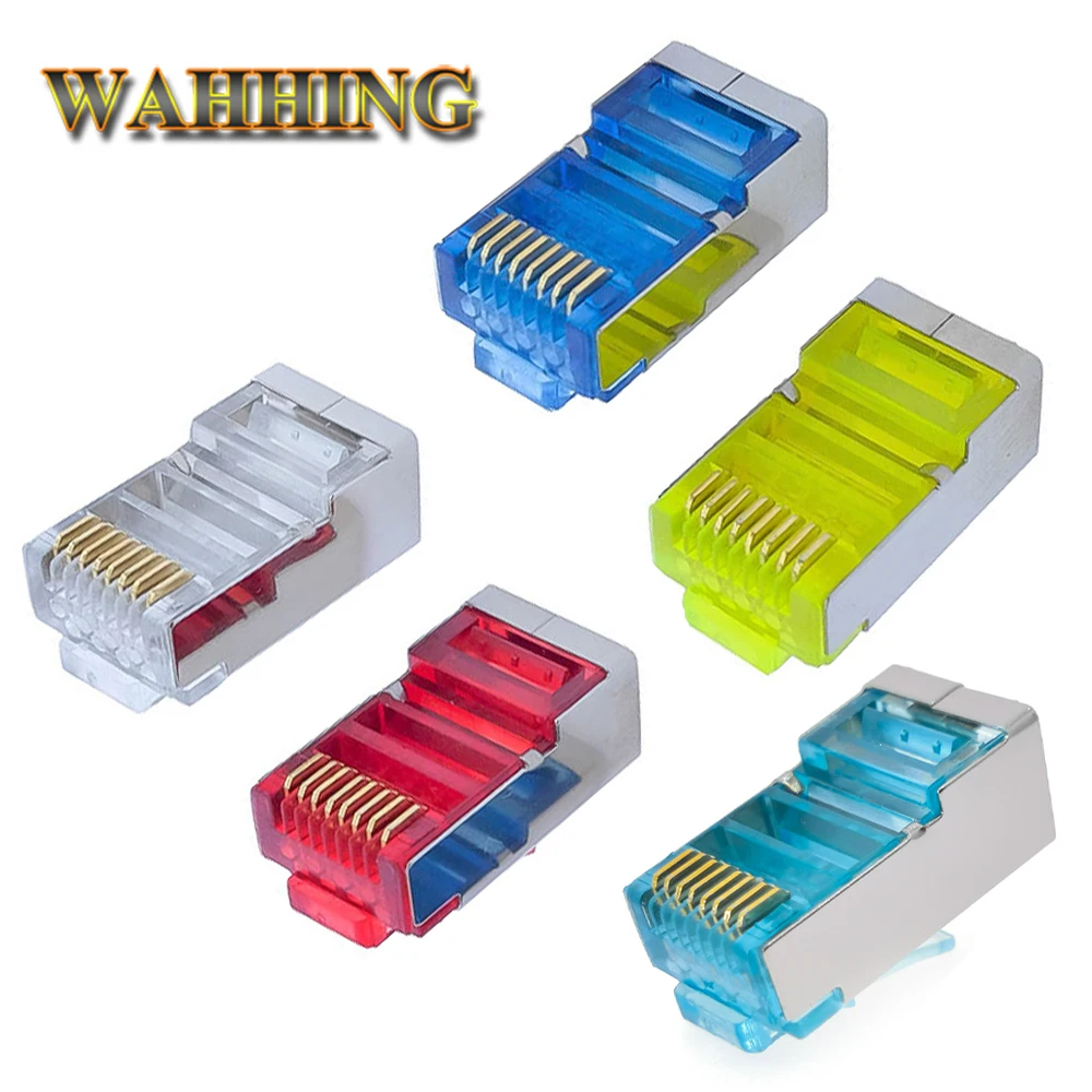 Разъем RJ45 Cat6 экранированные штекеры сеть Cat 6 разъемов терминалы Ethernet Кабельный