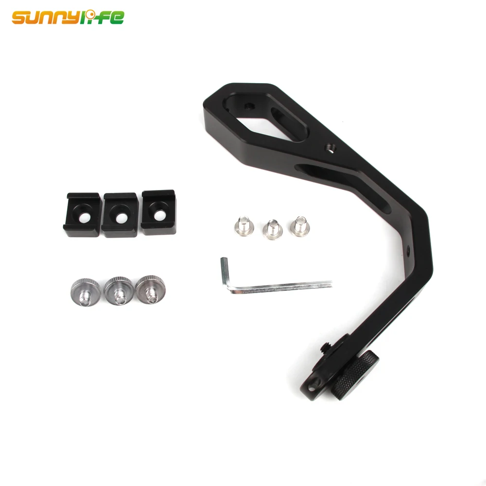 

Aluminum Alloy Expansion Bracket L-shape Handle Grip Accessory for DJI Ronin-S Provide 3 External Hot Shoes