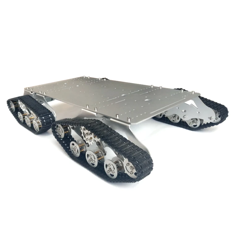 TS900 Shock 4WD tank Intelligent Metal Tank Chassis, High Torque Motor and Remote Control, for cross country climbing obstacle.